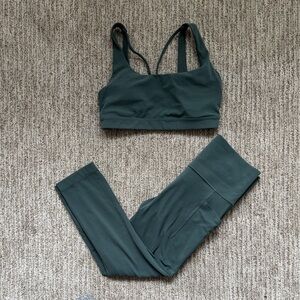 *SET* Athleta Exhale Bra S (A-C) and Salutation Stash II Tight ST (hemmed 22”)